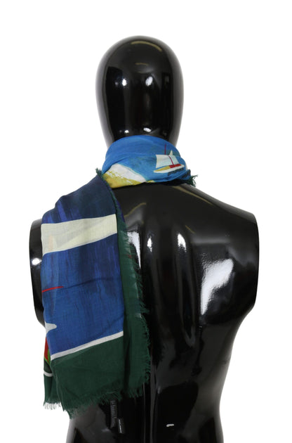 Elegant Multicolor Modal-Cashmere Men's Scarf