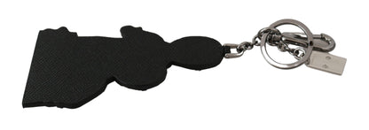 Elegant Tricolor Leather Keychain