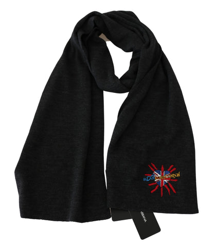 Chic Woolen Embroidered Men's Scarf