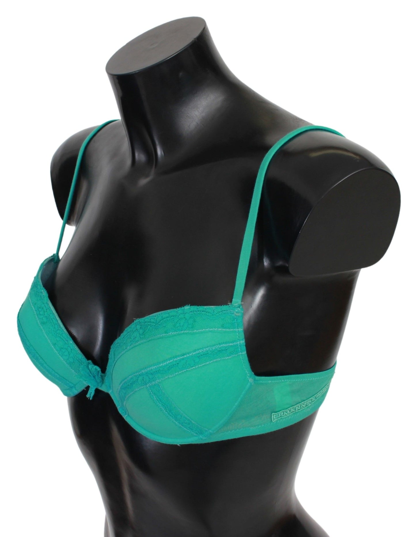 Luxurious Green Cotton Push Up Bra