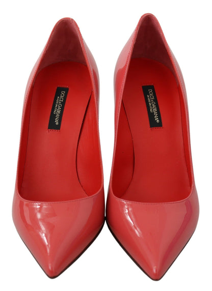 Elegant Dark Pink Patent Leather Pumps