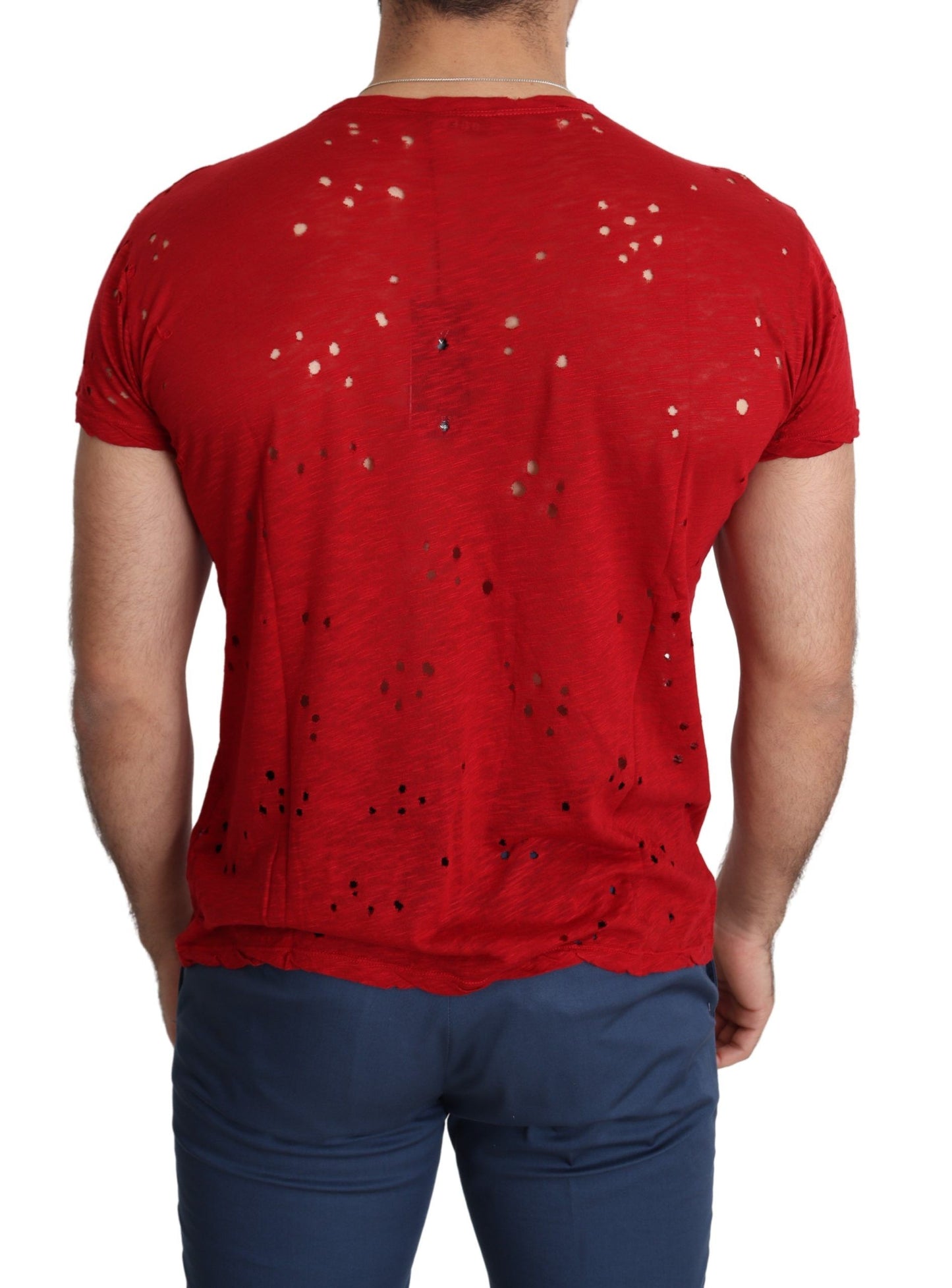 Radiant Red Cotton Stretch T-Shirt