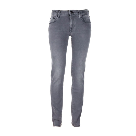 Gray Cotton Women's Jeans