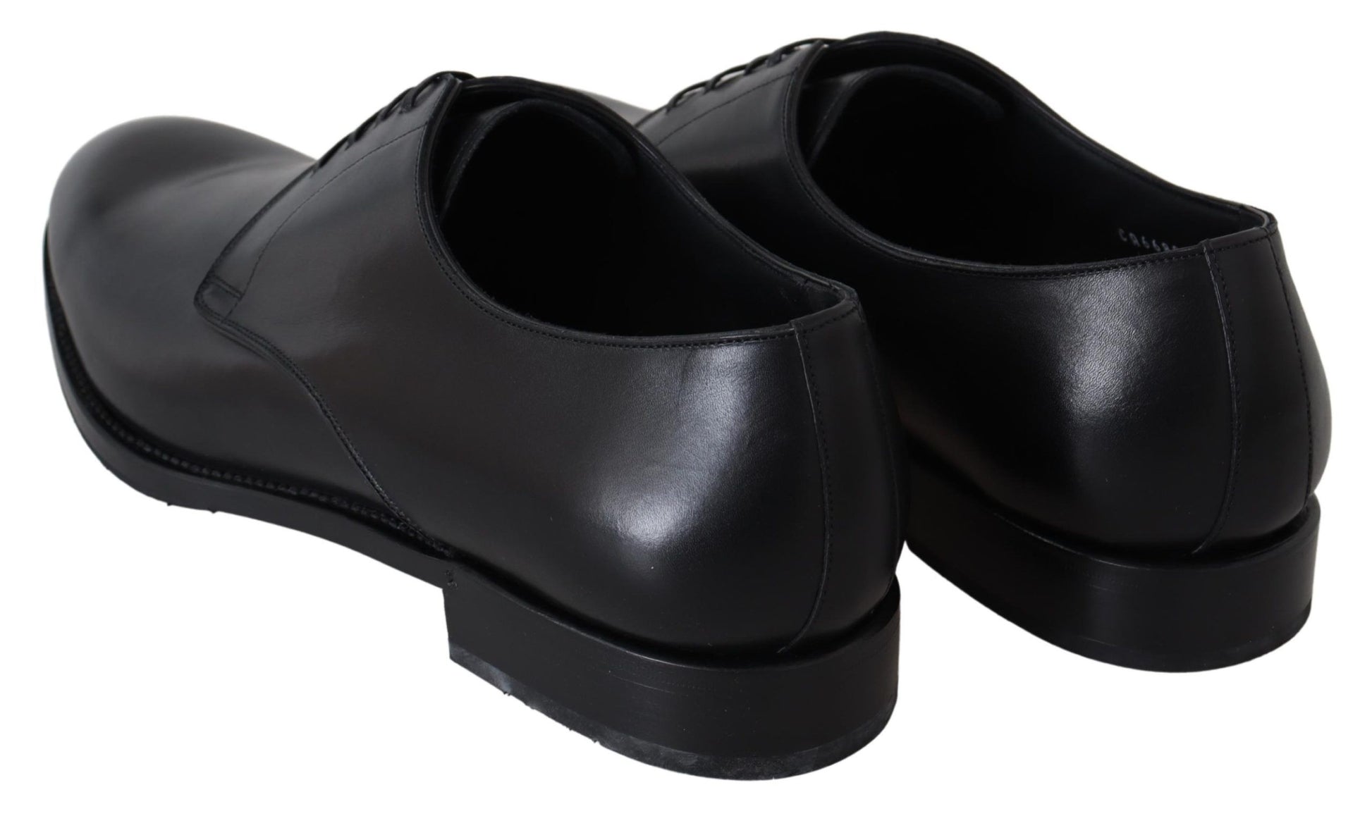 Elegant Black Leather Derby Dress Shoes