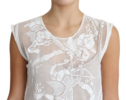 Chic Lace Floral Sleeveless Top