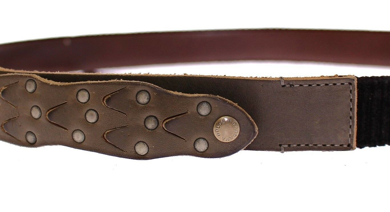 Elegant Leather-Cotton Fusion Men's Belt