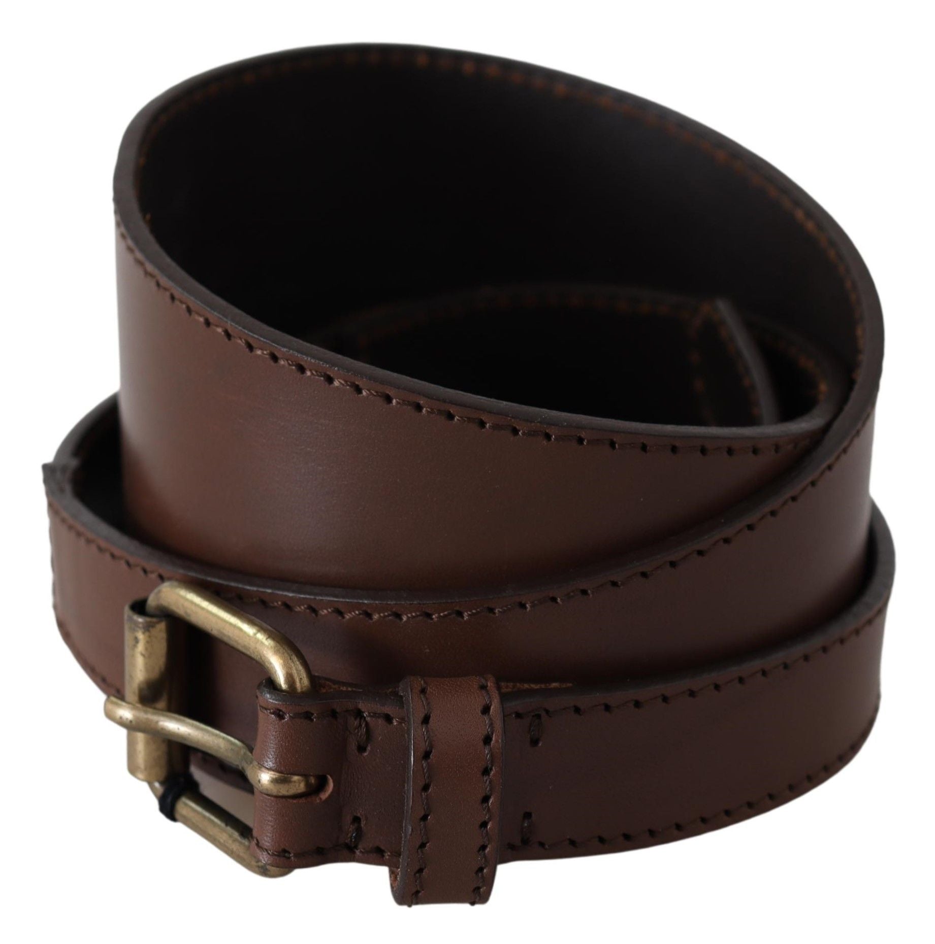 Chic Dark Brown Leather Fashion Belt