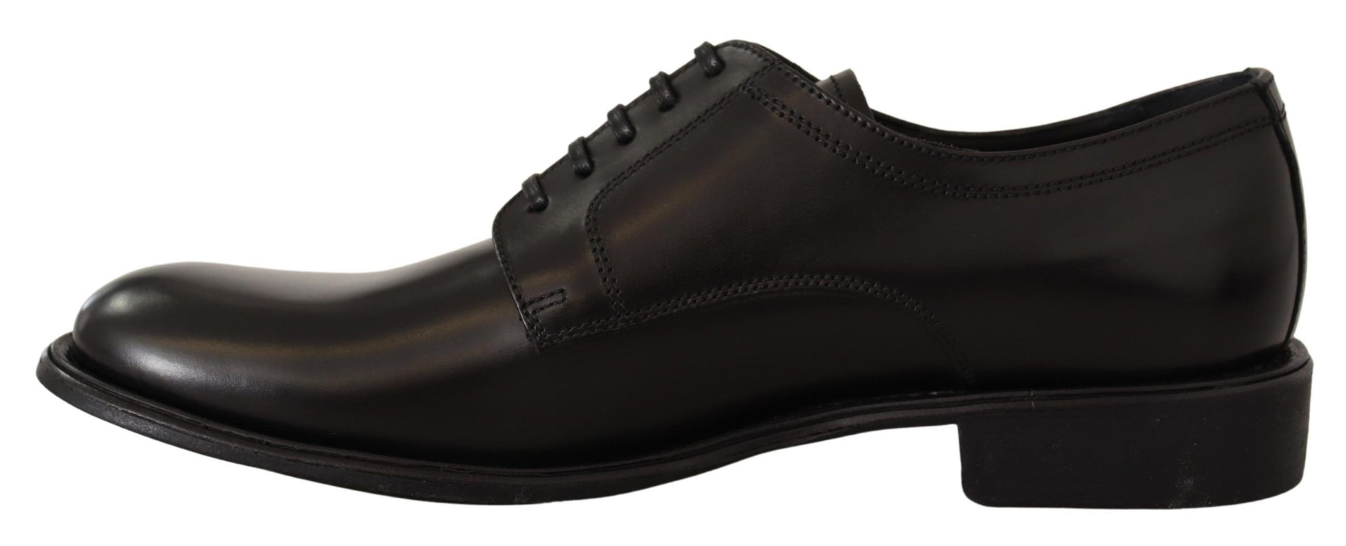 Elegant Black Leather Formal Derby Shoes