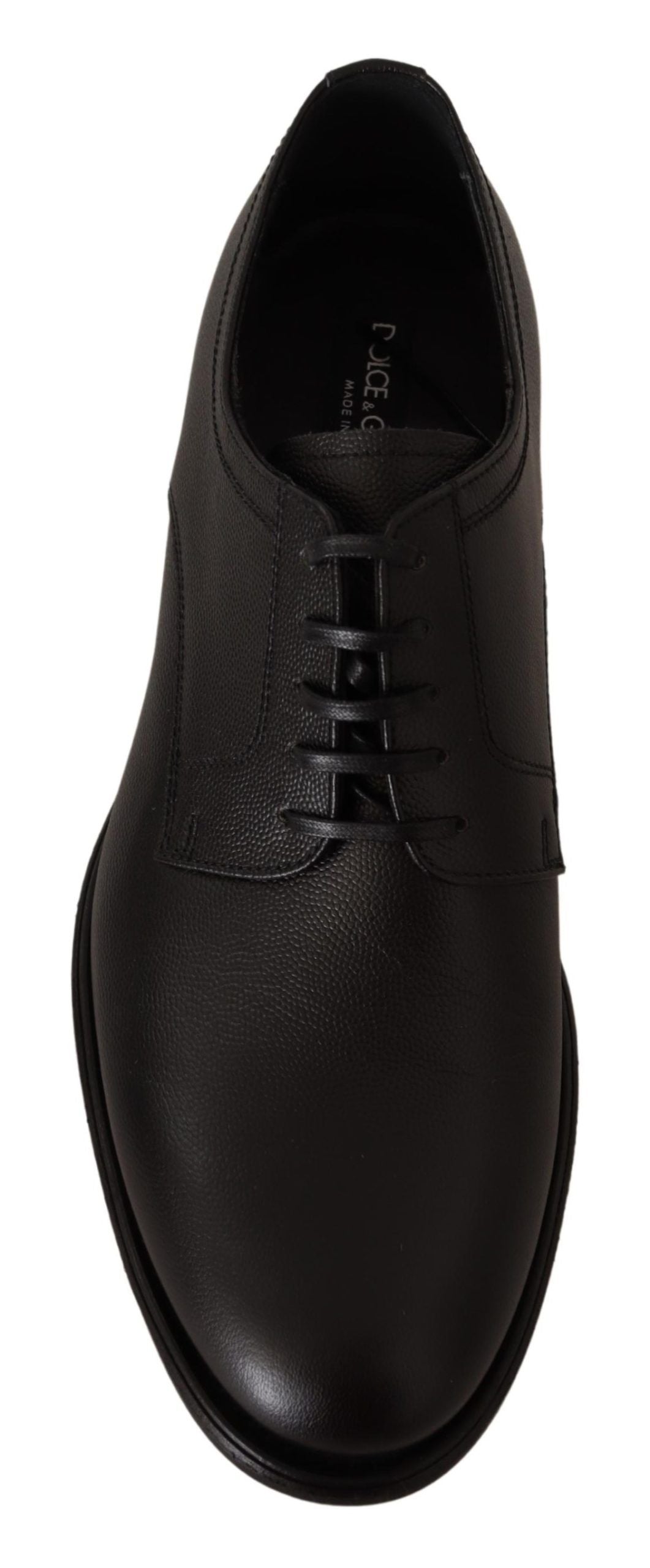 Elegant Black Leather Derby Shoes