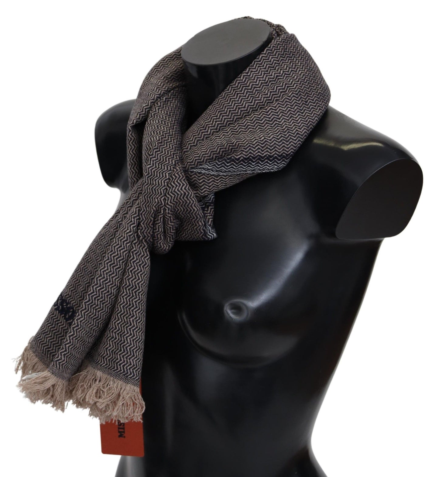 Elegant Cashmere Zigzag Scarf Unisex