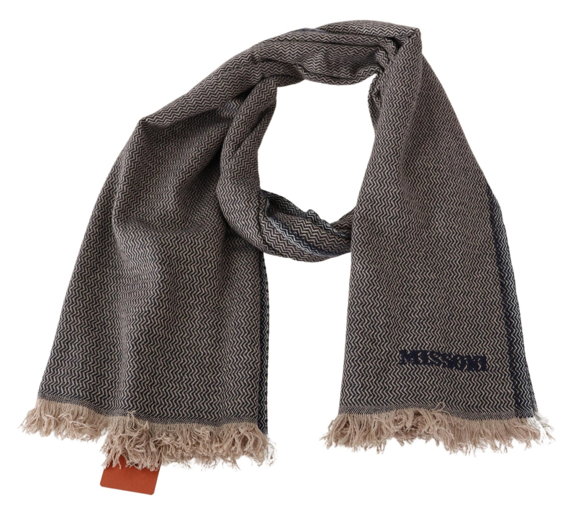 Elegant Cashmere Zigzag Scarf Unisex