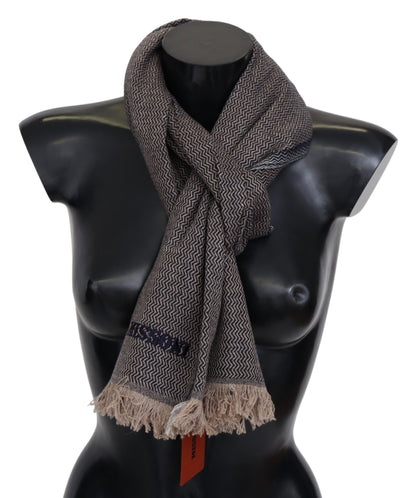 Elegant Cashmere Zigzag Scarf Unisex