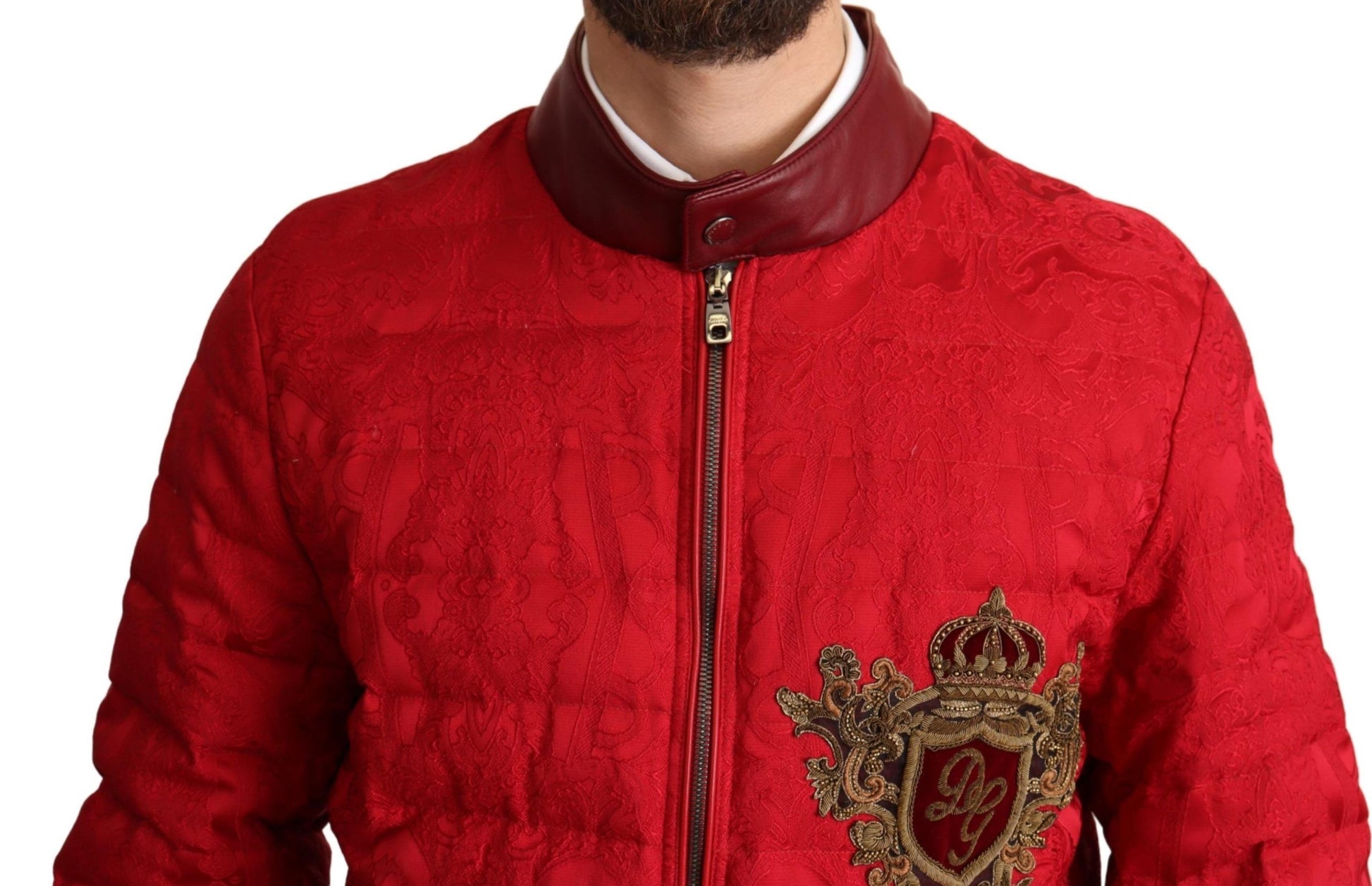 Red and Gold Bomber Designer Jacket