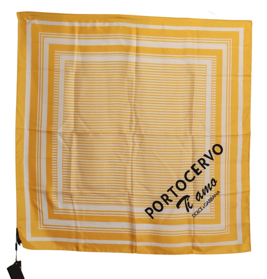 Elegant Striped Silk Square Scarf