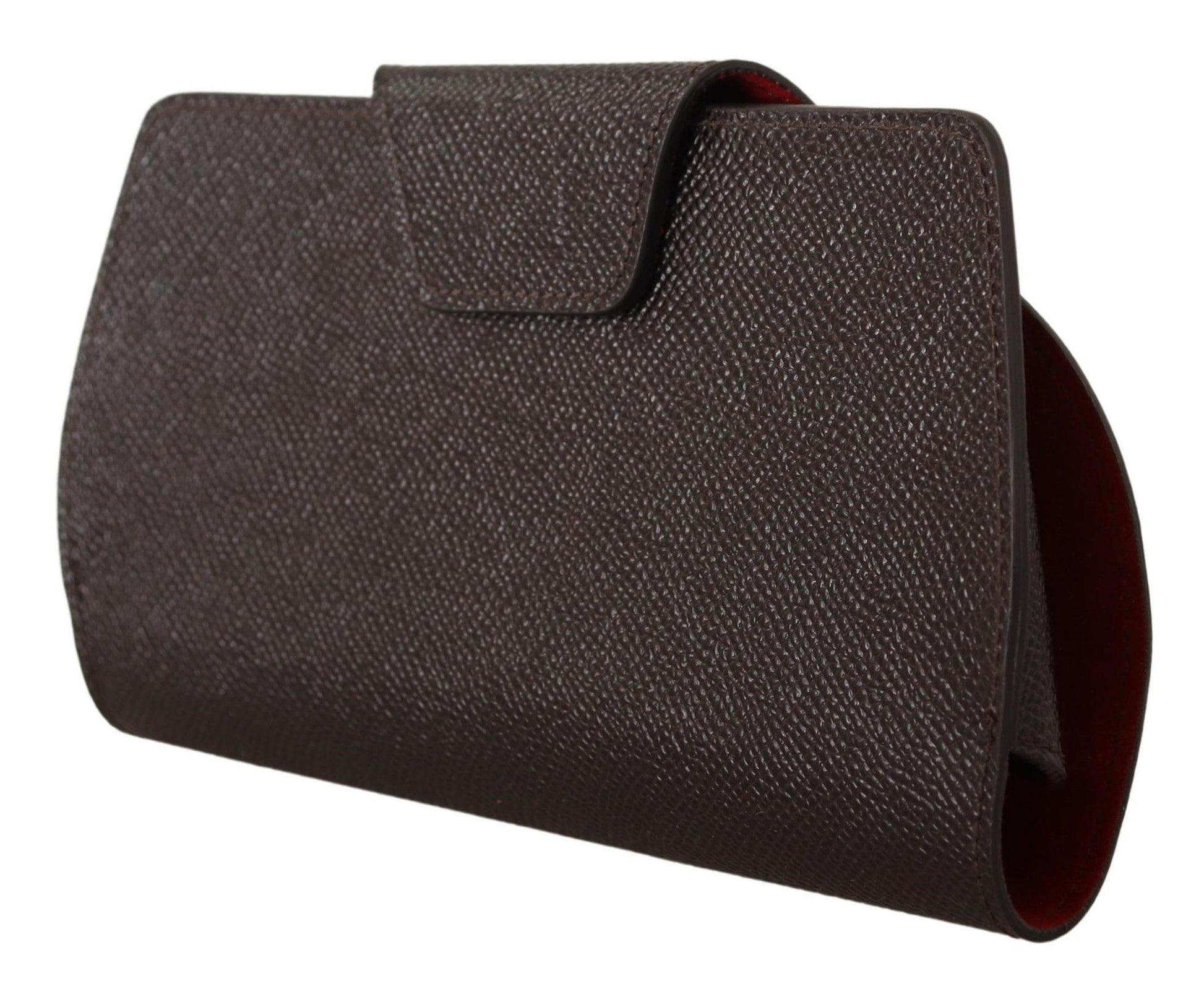 Elegant Bordeaux Leather Sunglasses Pouch