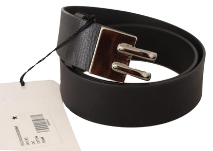 Elegant Black Leather Fashion Belt