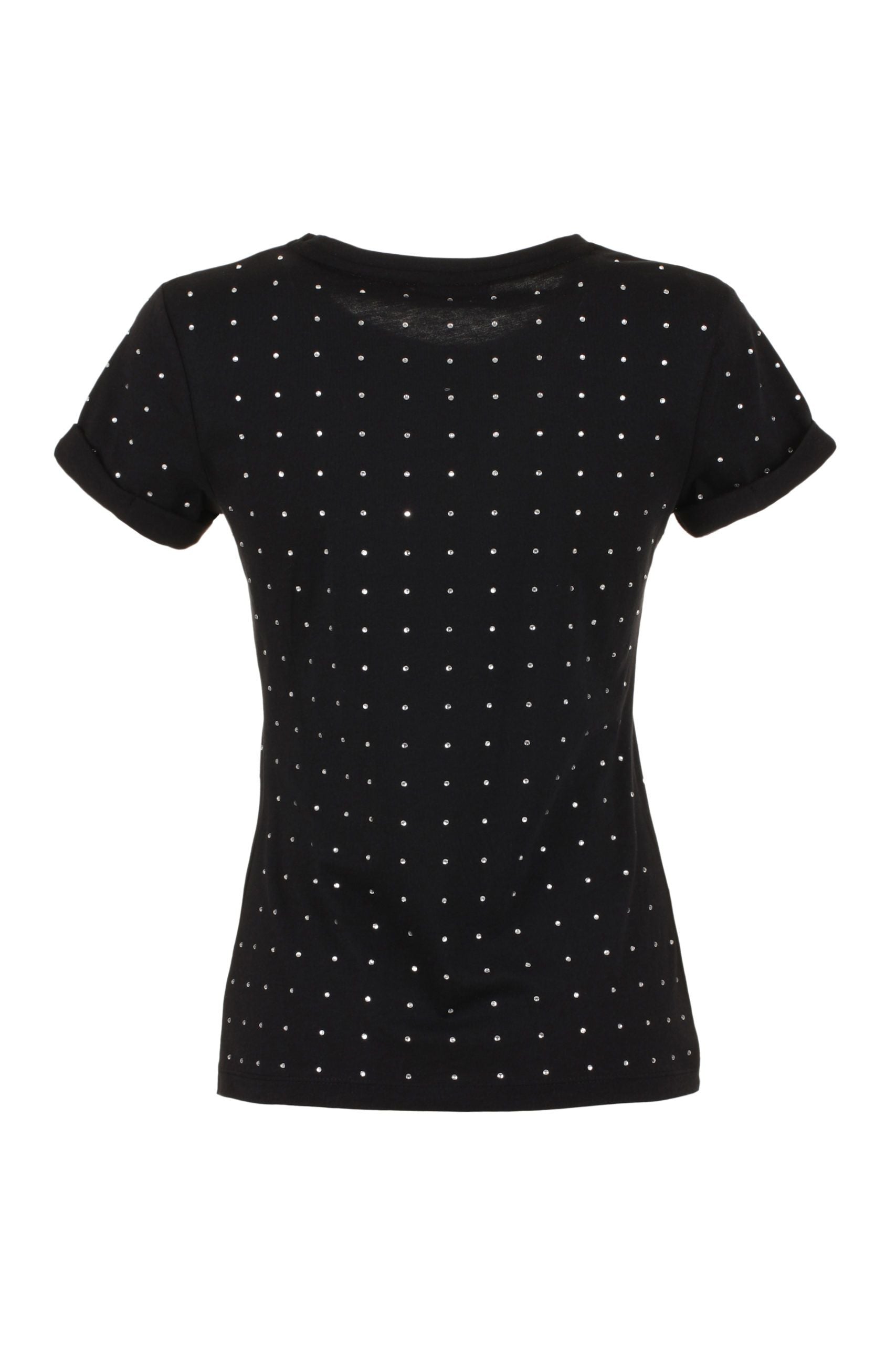 "Black Cotton Women T-Shirt"