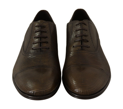 Elegant Shiny Leather Oxford Shoes