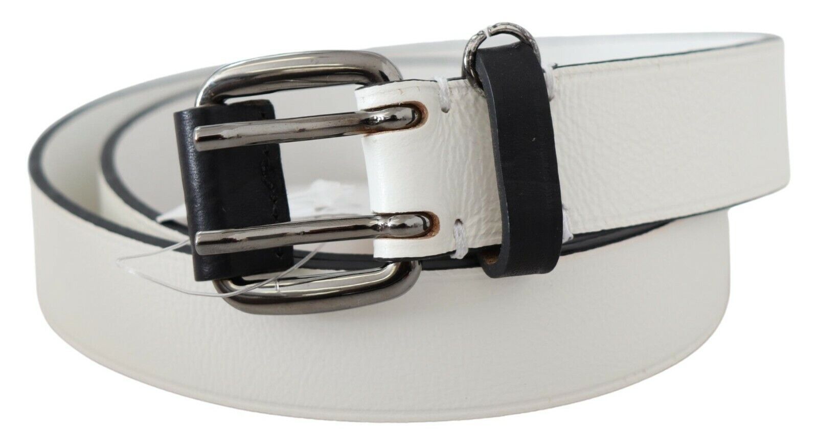 Chic White Leather Fashion Belt