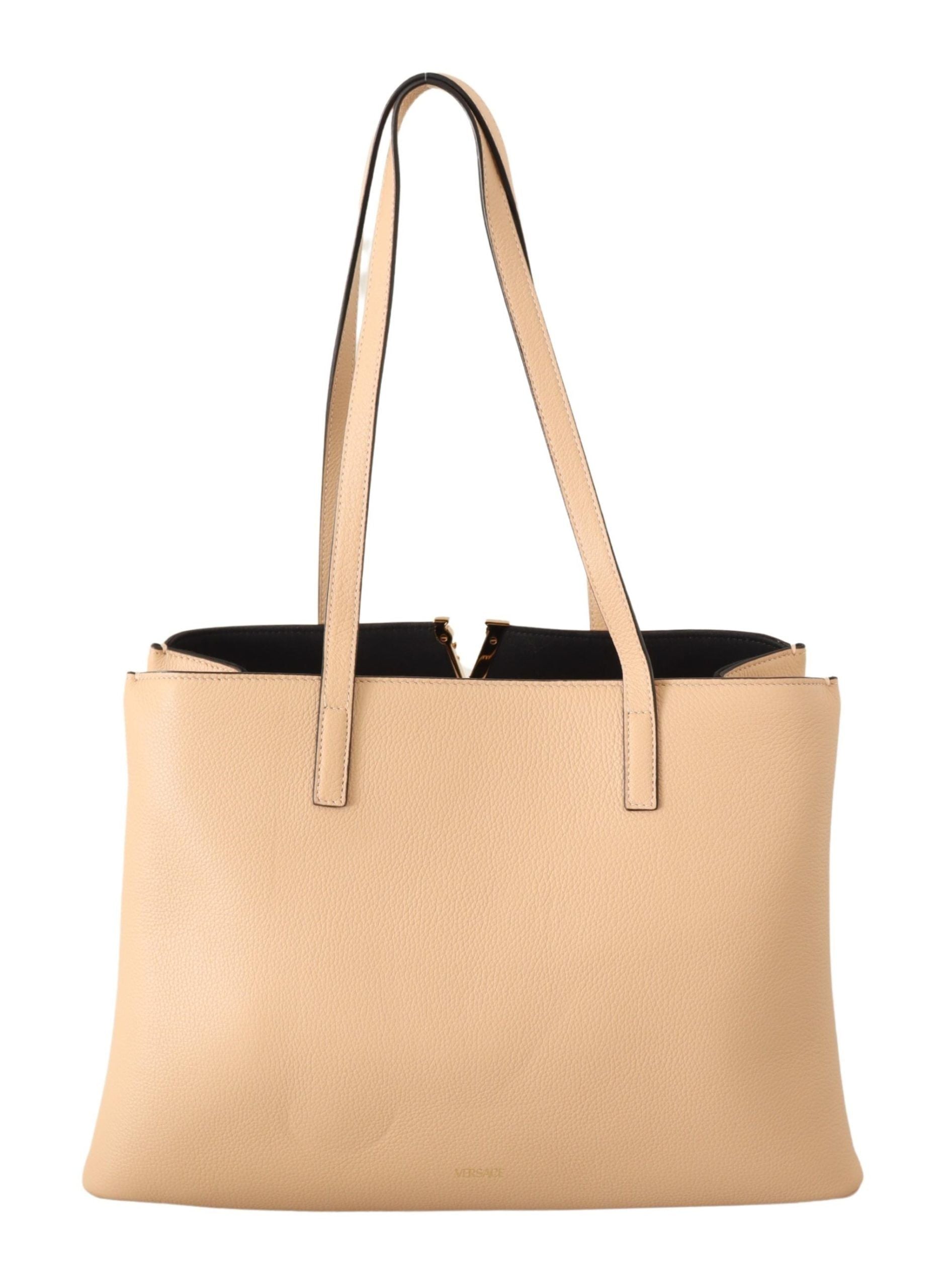 Chic Nude Grainy Leather Tote