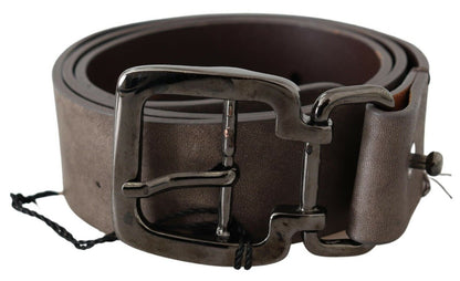 Elegant Dark Brown Leather Belt