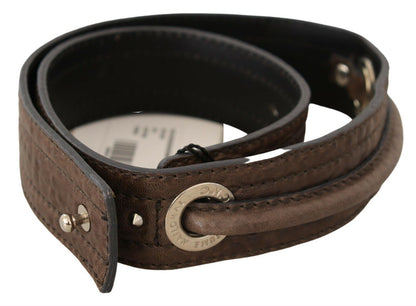 Elegant Brown Leather Fashion Belt