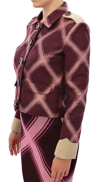 Elegant Multicolor Check Print Jacket