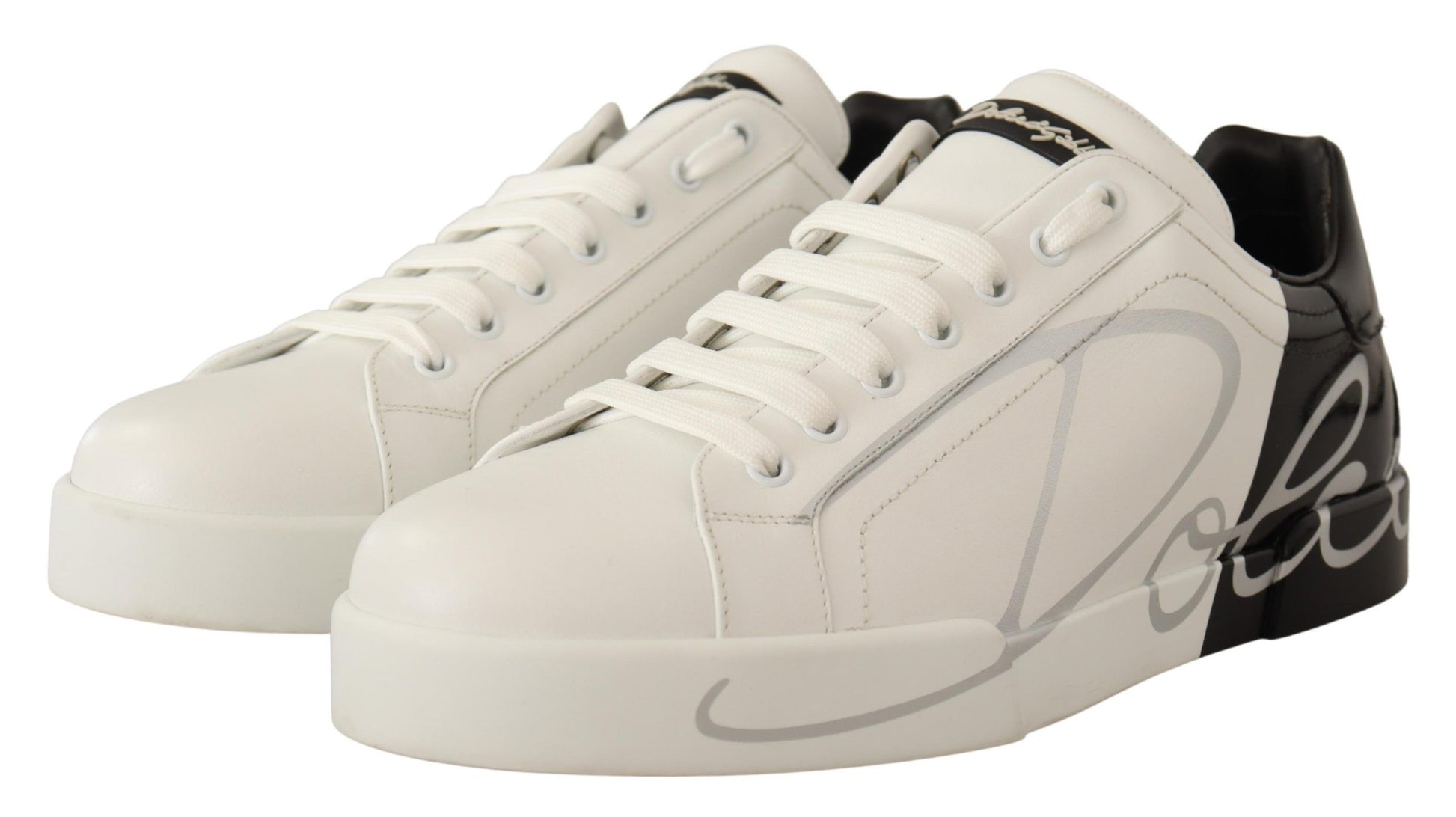 Elegant White Leather Casual Sneakers