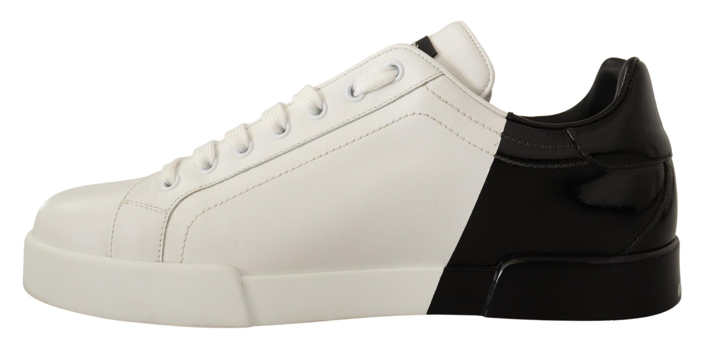 Elegant White Leather Casual Sneakers