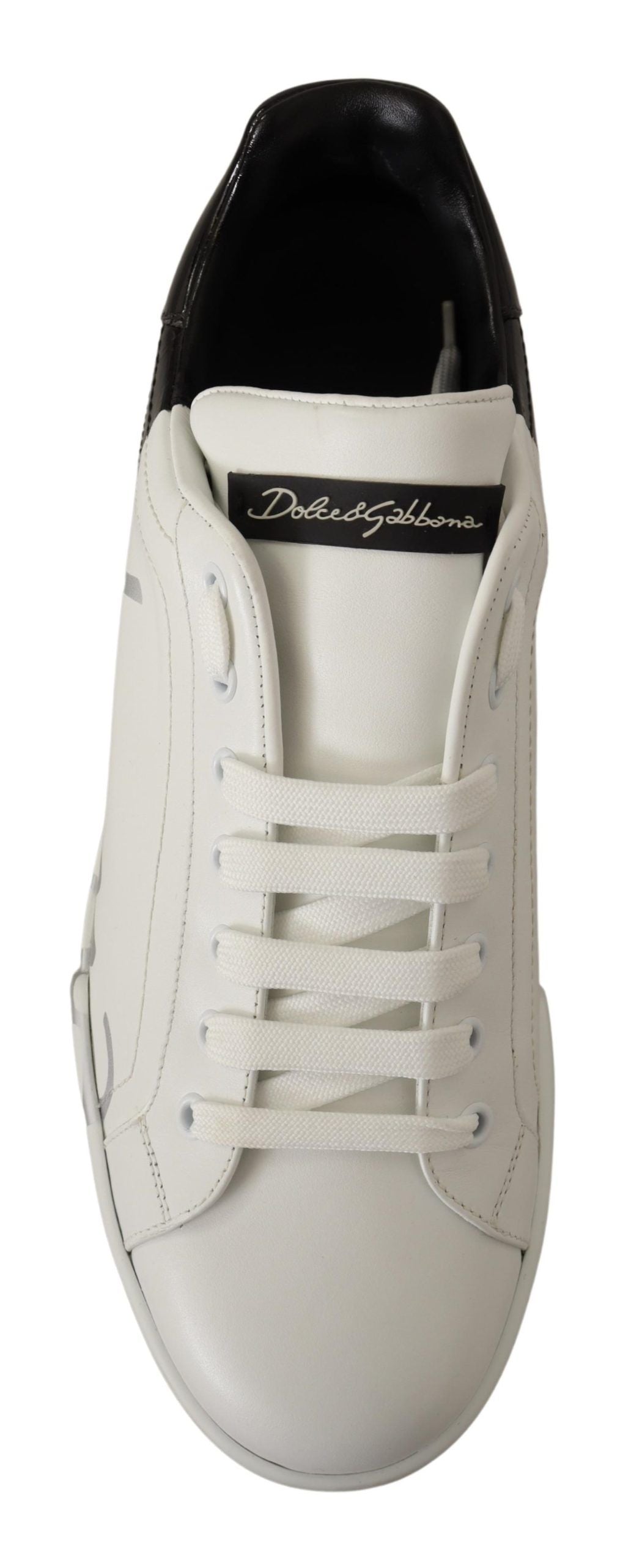 Elegant White Leather Casual Sneakers