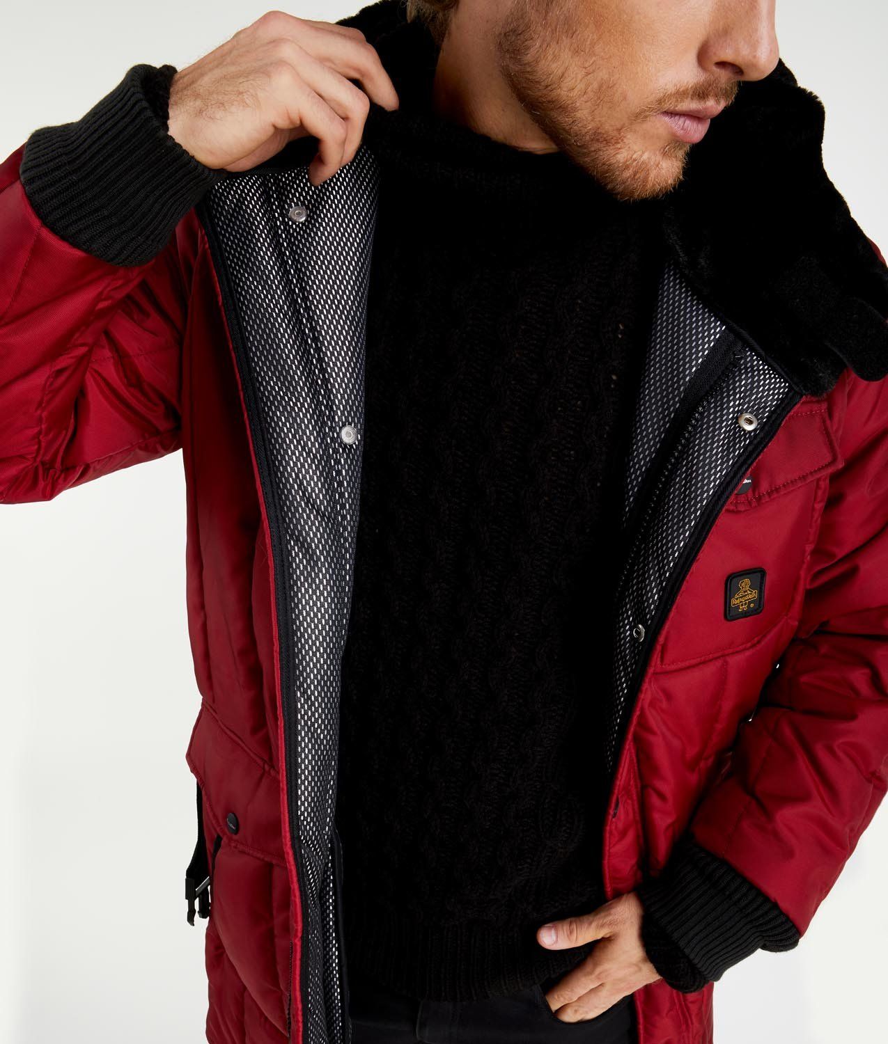 Red Polyamide Men Parka