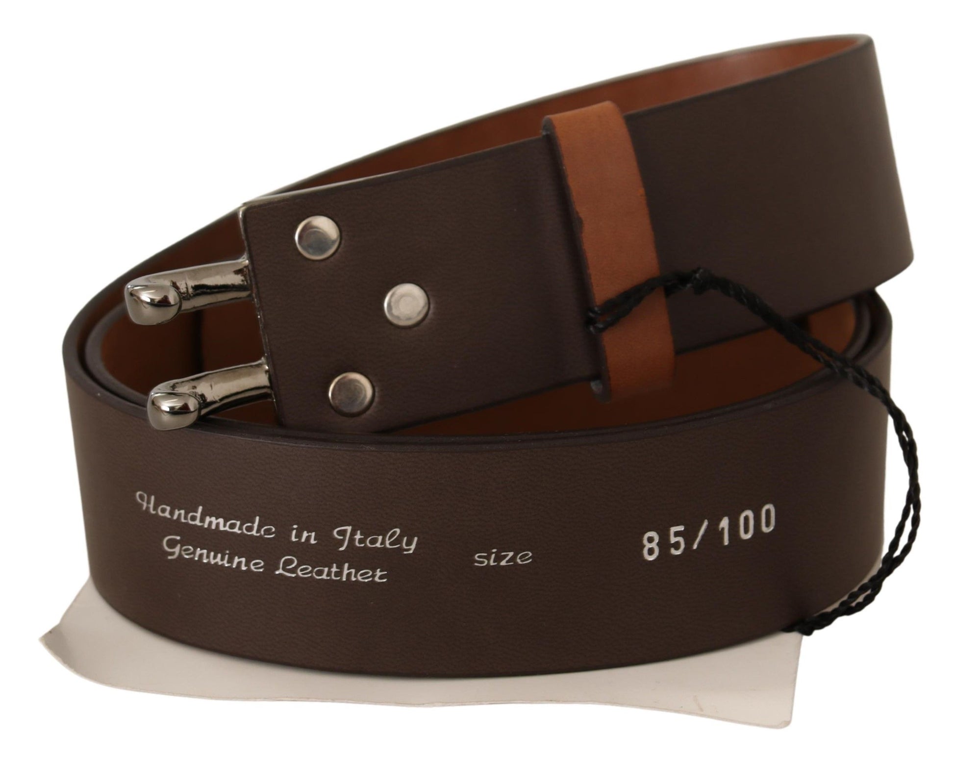 Elegant Brown Leather Fashion Belt