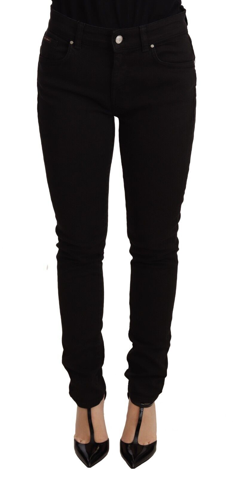 Elegant Slim-Fit Black Skinny Jeans