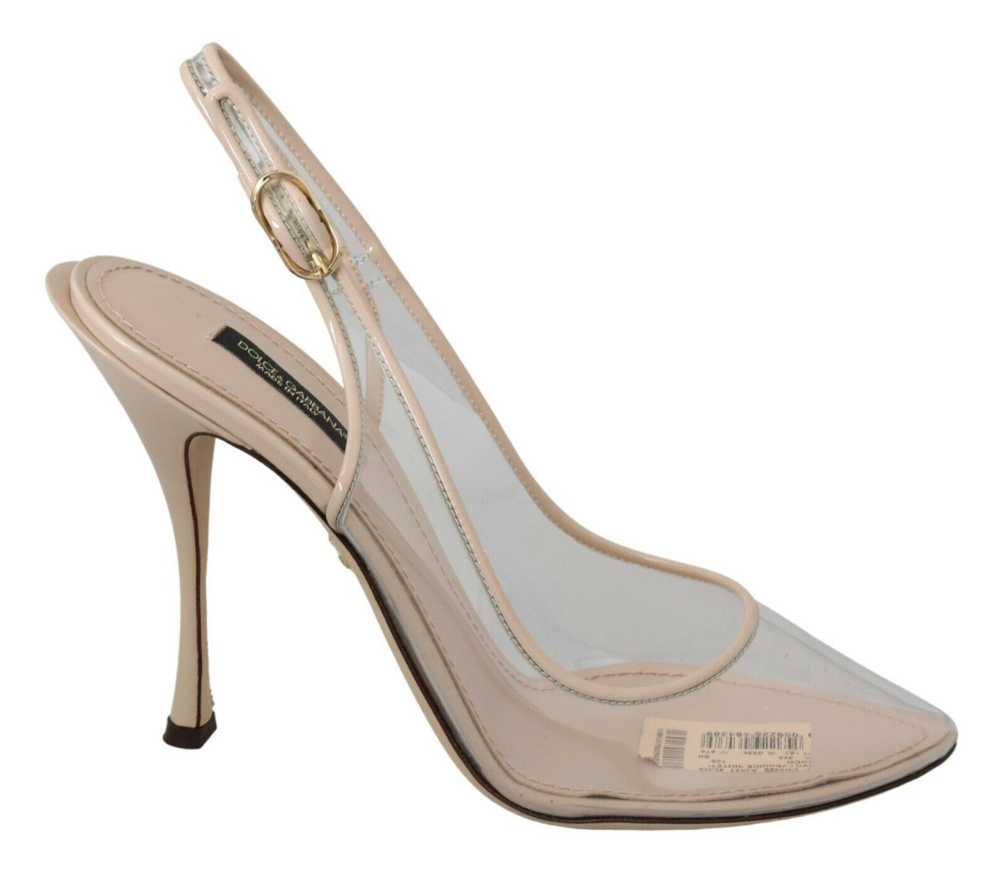 Elegant Nude Beige Slingback Heels