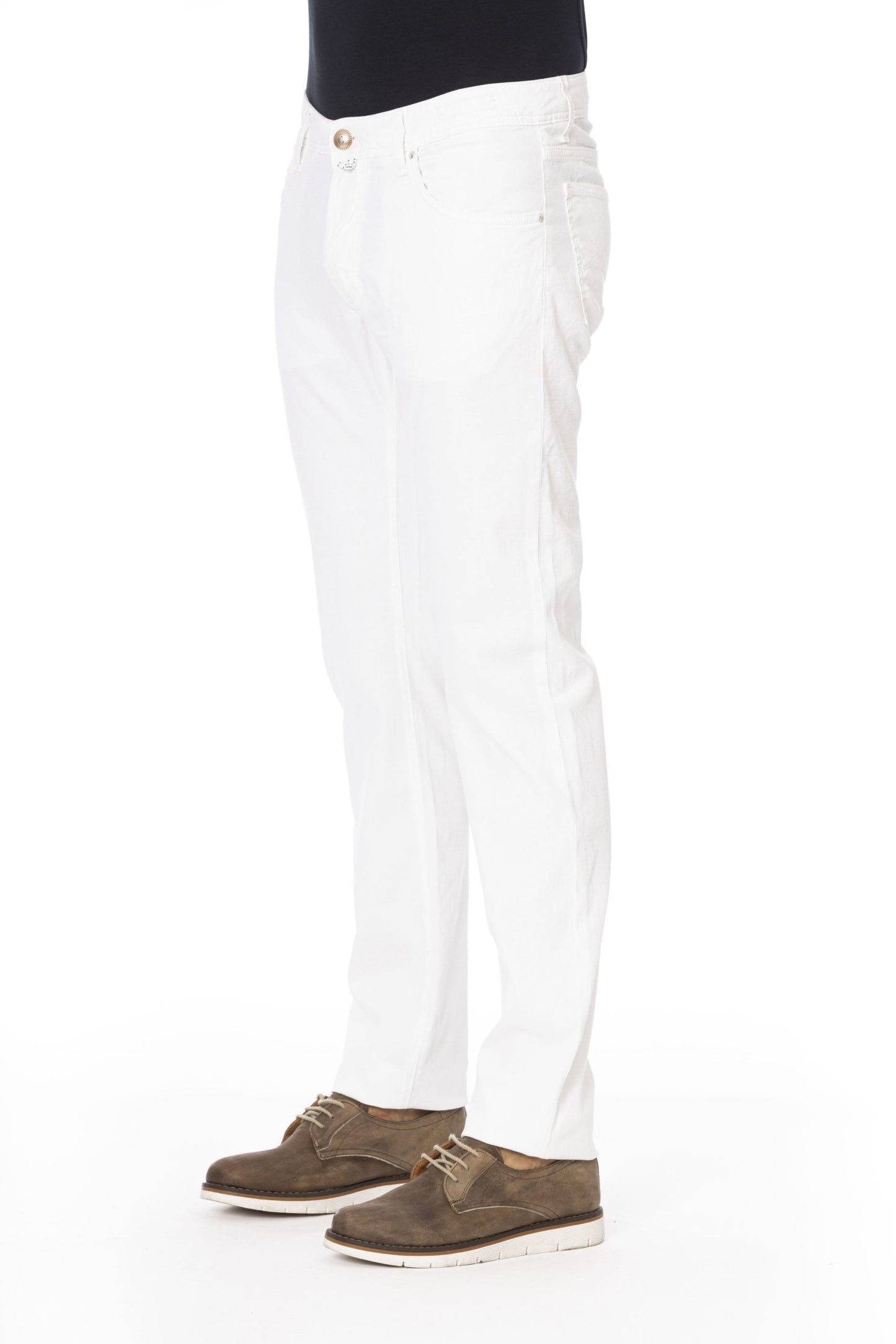 White Cotton Men Jeans