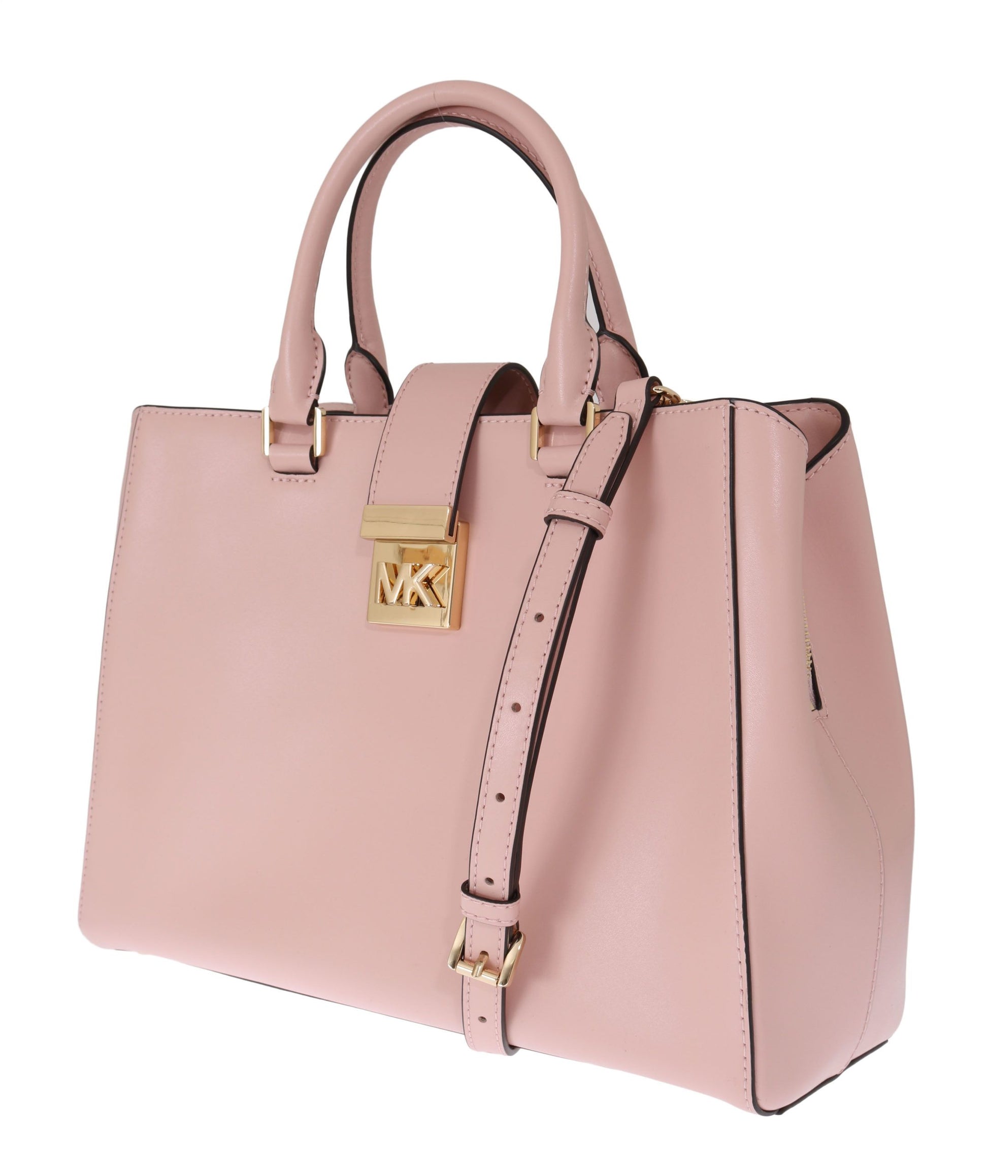 Elegant Pink Leather Shoulder Bag