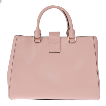 Elegant Pink Leather Shoulder Bag