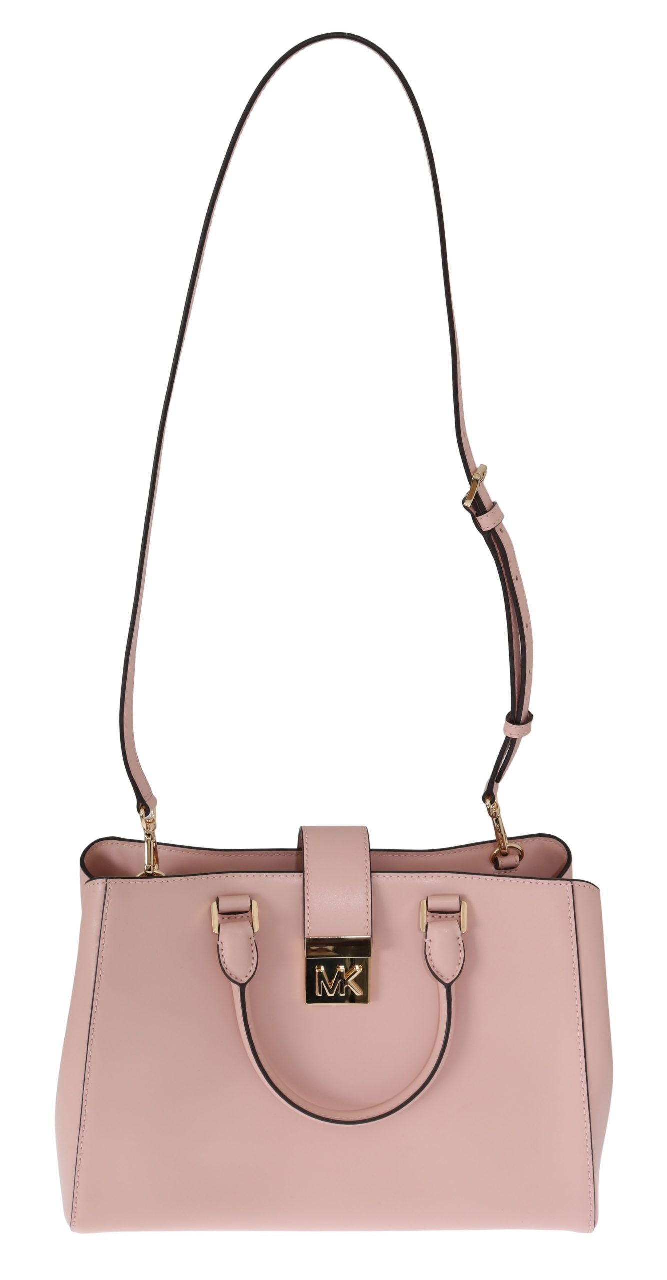 Elegant Pink Leather Shoulder Bag