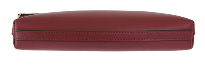 Elegant Bordeaux Leather Crossbody