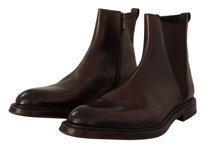 Elegant Brown Chelsea Formal Boots