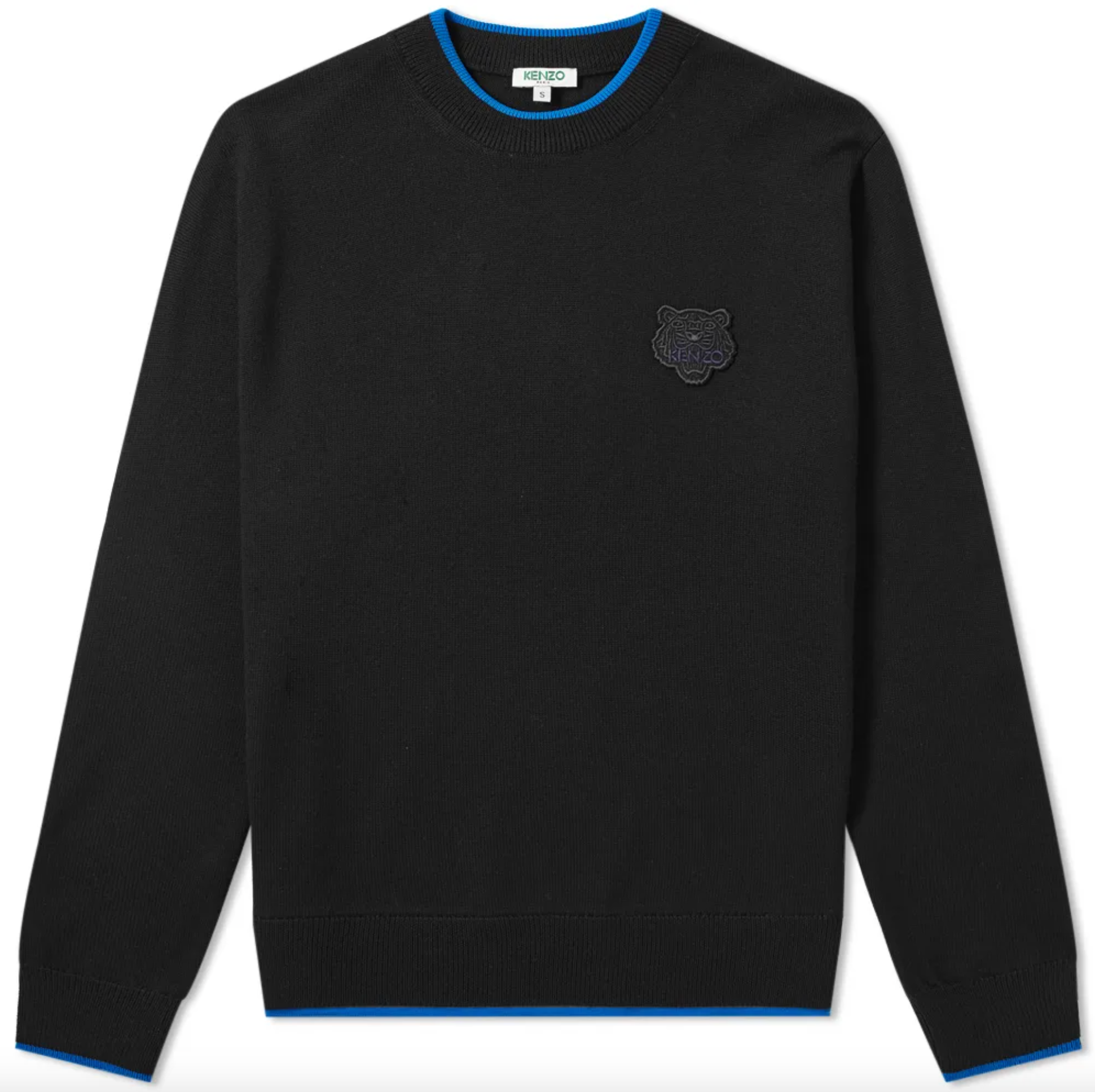 Black Cotton Men Sweater