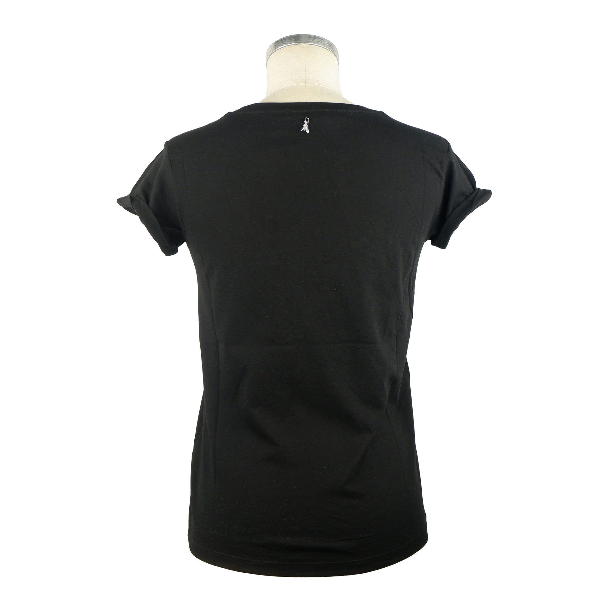 Black Cotton Women T-Shirt