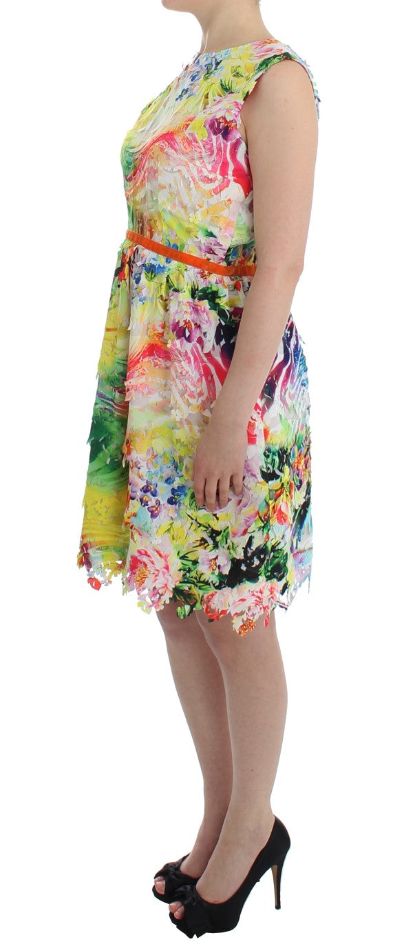 Multicolor Sheath Dress - Artful Elegance