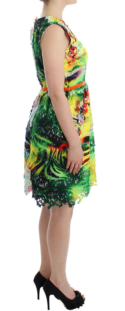 Multicolor Sheath Dress - Artful Elegance