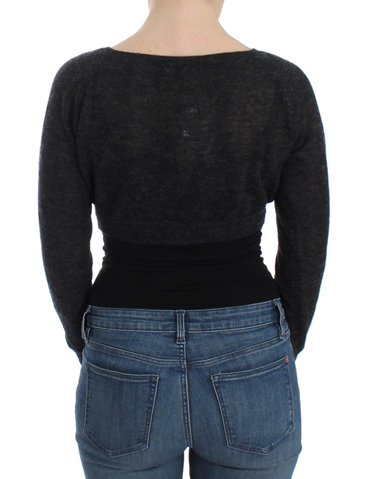 Chic Cropped Alpaca Wool Sweater