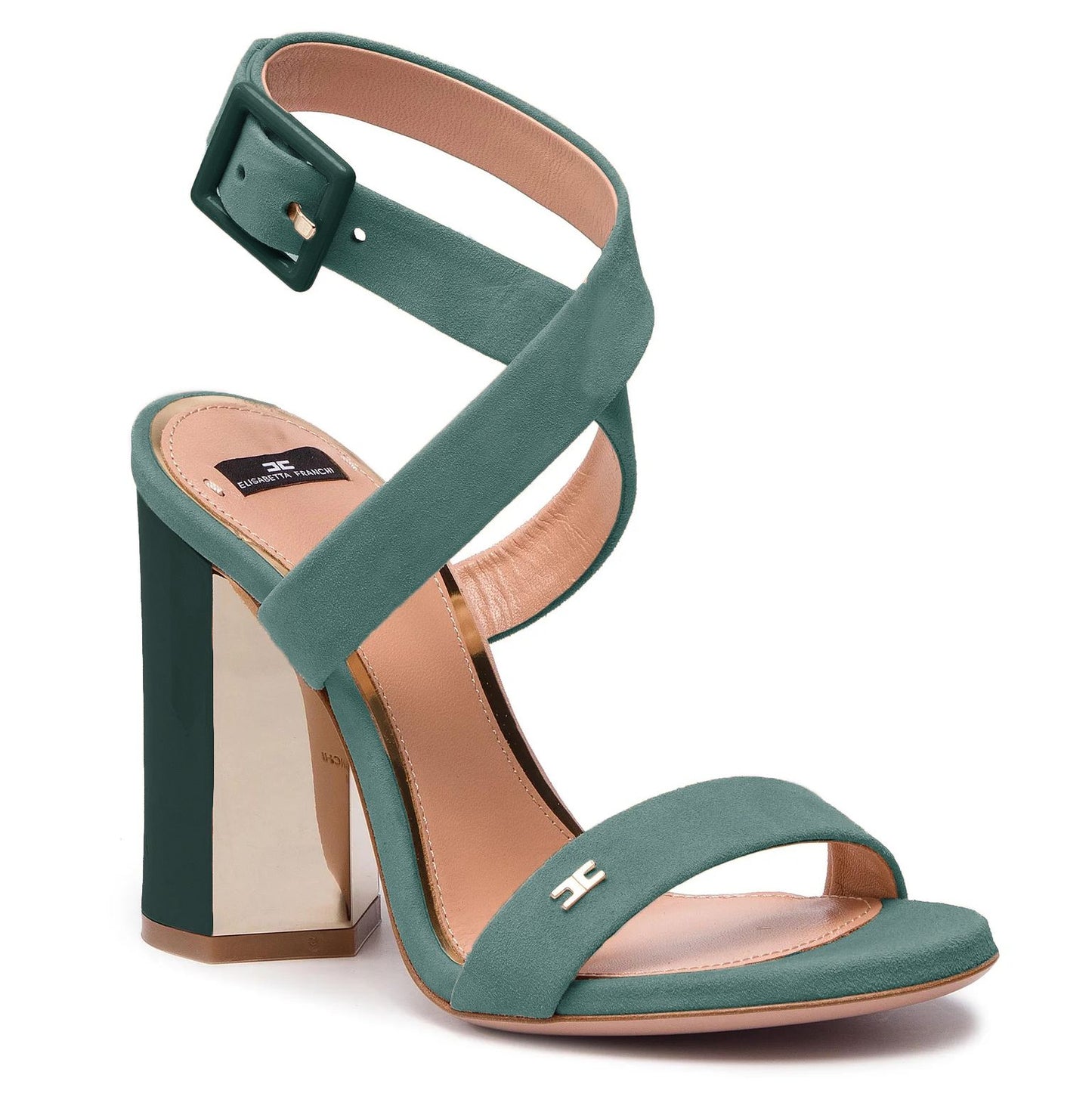 Green Calfskin Women Sandal