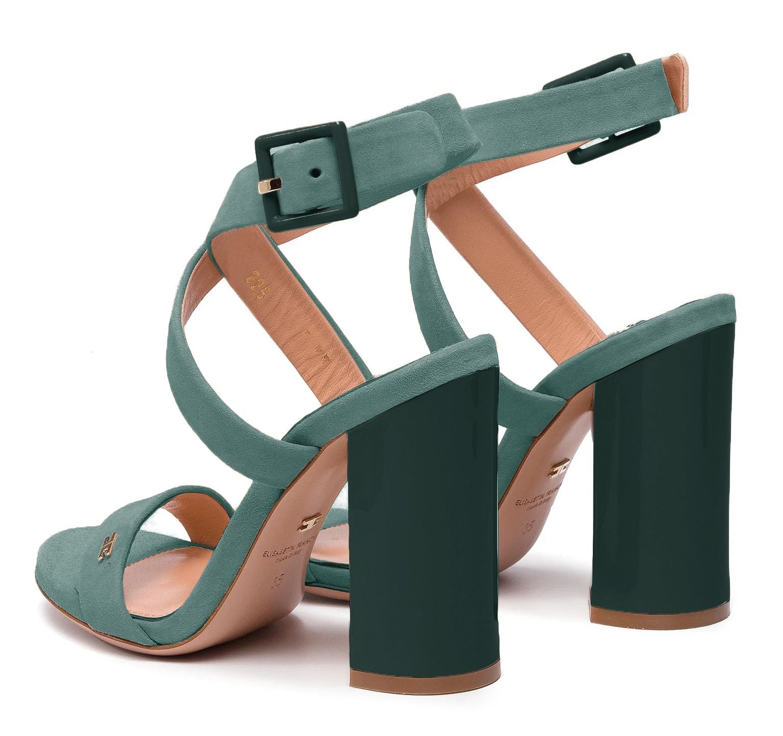 Green Calfskin Women Sandal