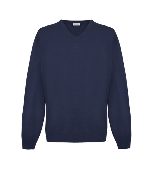 Blue Cashmere Men Sweater