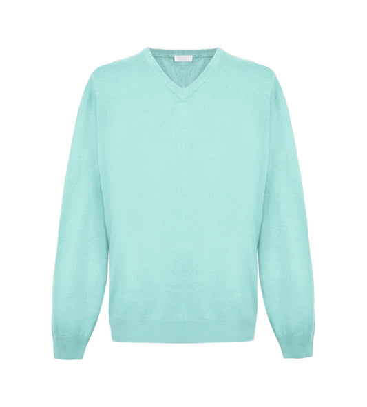 Green Cashmere Men Sweater