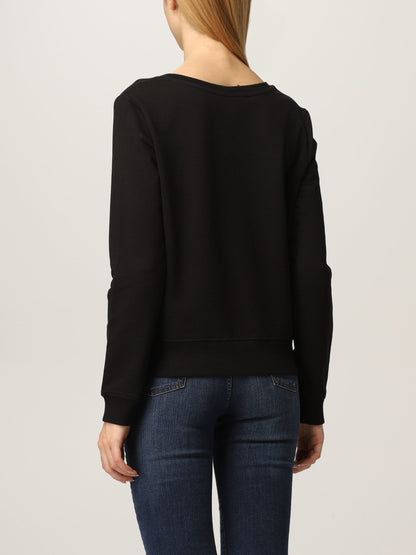 Black Cotton Women Sweater